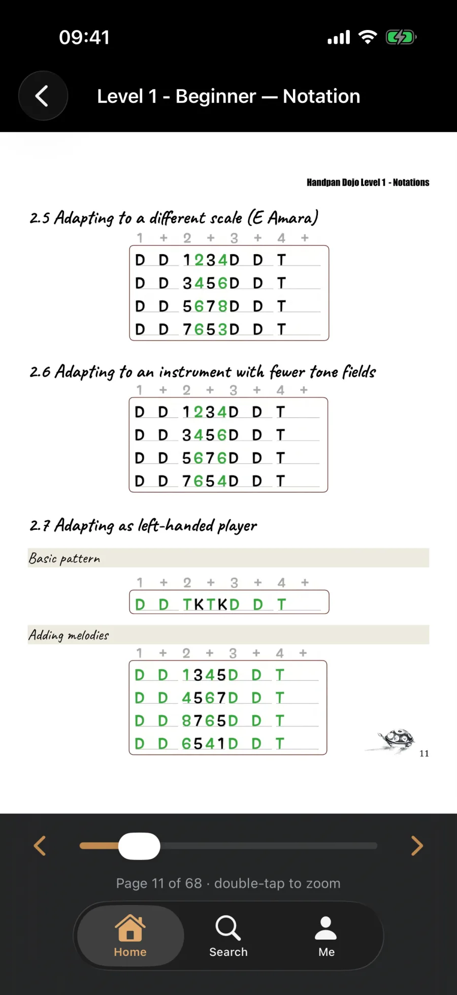 Handpan Dojo · Notation